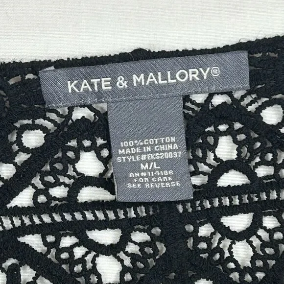 Kate & Mallory Crochet Shrug Top Open Front 3/4 Sleeve Gothic Romantic Victorian - Picture 3 of 12